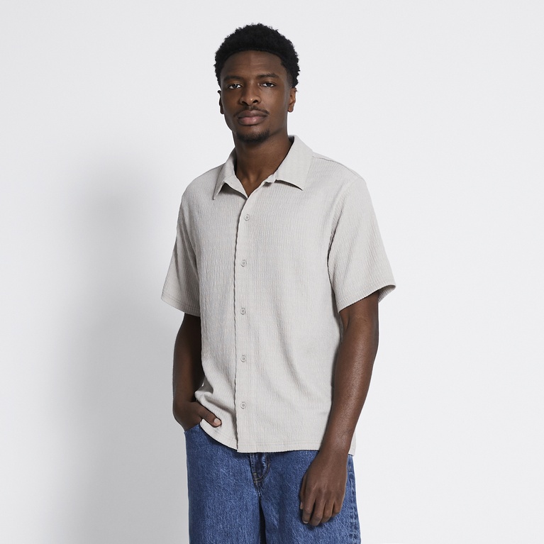 Short sleeve shirt "Steven Structure" Beige